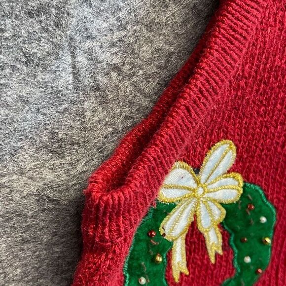 BOBBIE BROOKS Women’s 18W/20W Red Vest Scottie Dog Ugly Christmas Sweater - Picture 15 of 16